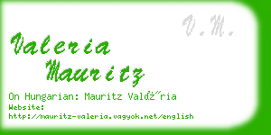 valeria mauritz business card